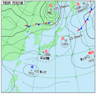 Bassingかわら版blog 琵琶湖の天気 7月19日18時 近畿が梅雨明け 明日は晴れ予報で予想最高気温34度